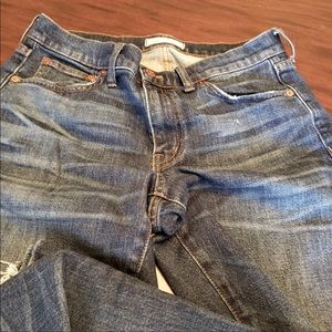 Madewell Slim Boyfriend Crop Raw Hem 27